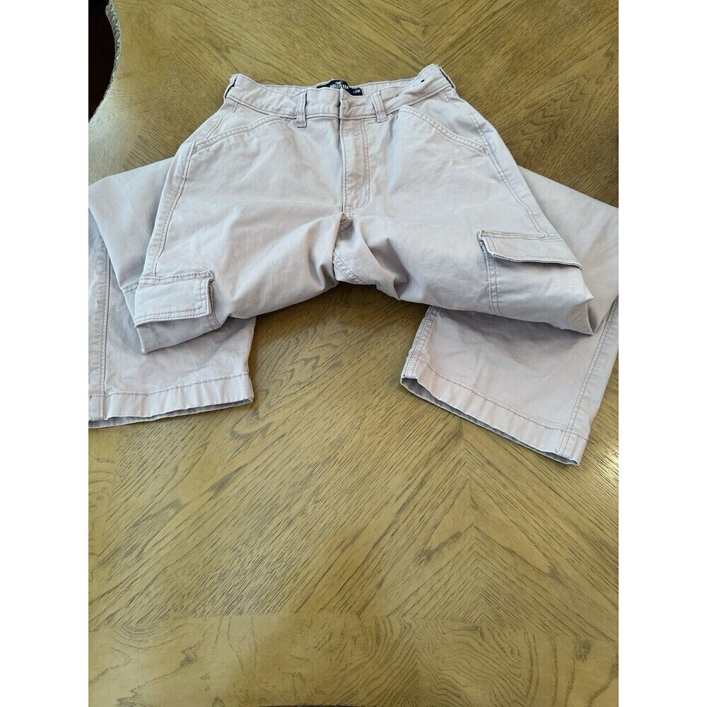 Hollister Ultra High Rise cabin core relaxed Pant Cargo 0R W25R Dusty Rose